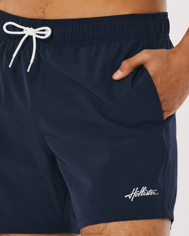Bottoms Hollister Men Guard Swim Trunks 5\\ 488201122 Navy